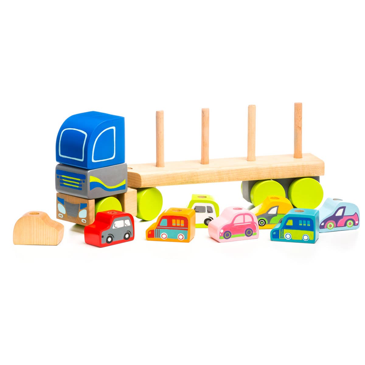 Cubika Wooden Truck with Cars